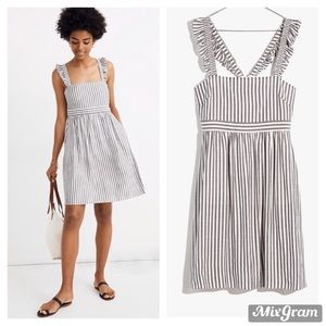 Madewell StripeRuffleStrap Dress (Sz 6)